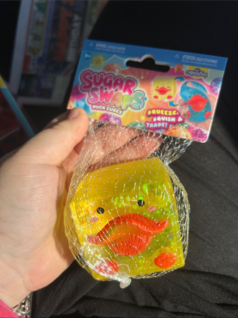 Sugar Swaps Yellow Duck Cube Squeeze Toy
